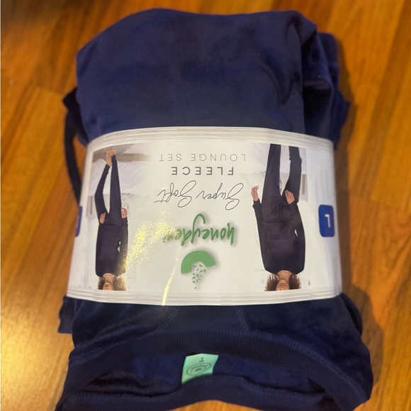 Navy/wine fleece set size L super soft - Picture 3 of 5